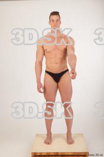 Whole body bodybuilder modeling pose of Andrew 0001